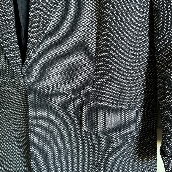 Tahari‎ Navy White Open Front Blazer Size 8 - Picture 4 of 5